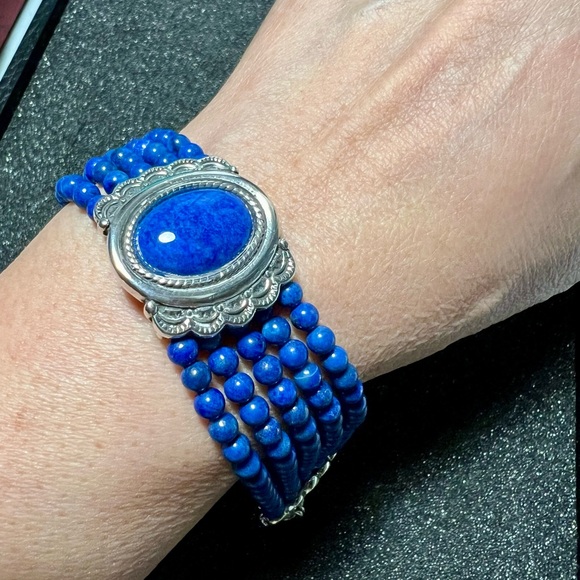 unbranded Jewelry - Lapiz Lazuli sterling silver bracelets.